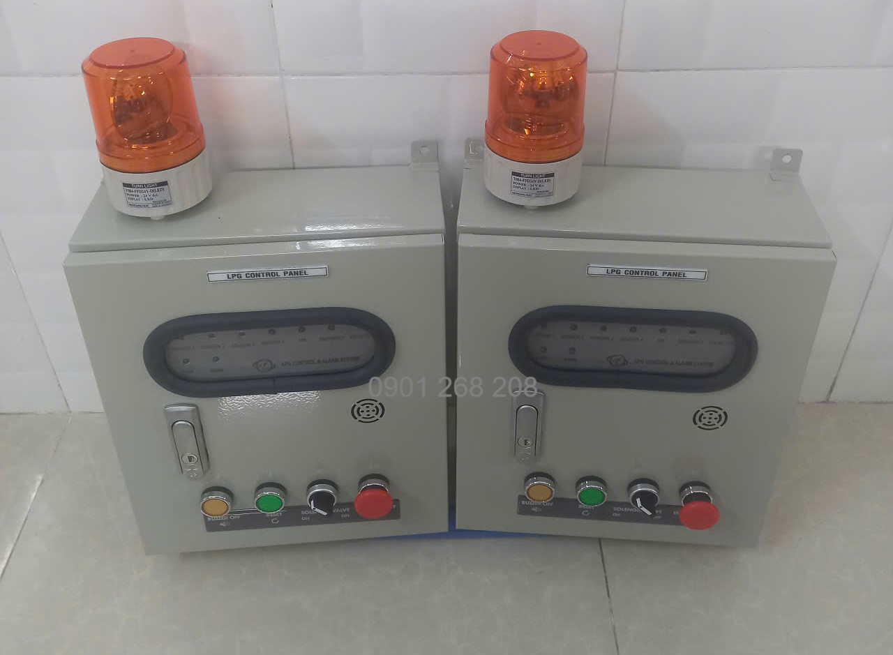 Tủ điện báo rò rỉ gas Việt Nam kết nối 3 kenh đầu dò phòng nổ 24V